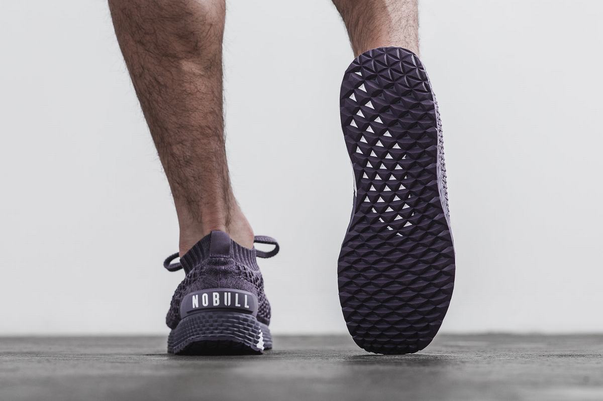 Nobull Knit Runner Men's Running Shoes Purple | Australia (YE5308)